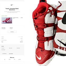 Nike Air More Uptempo Supreme Red Size 9.5