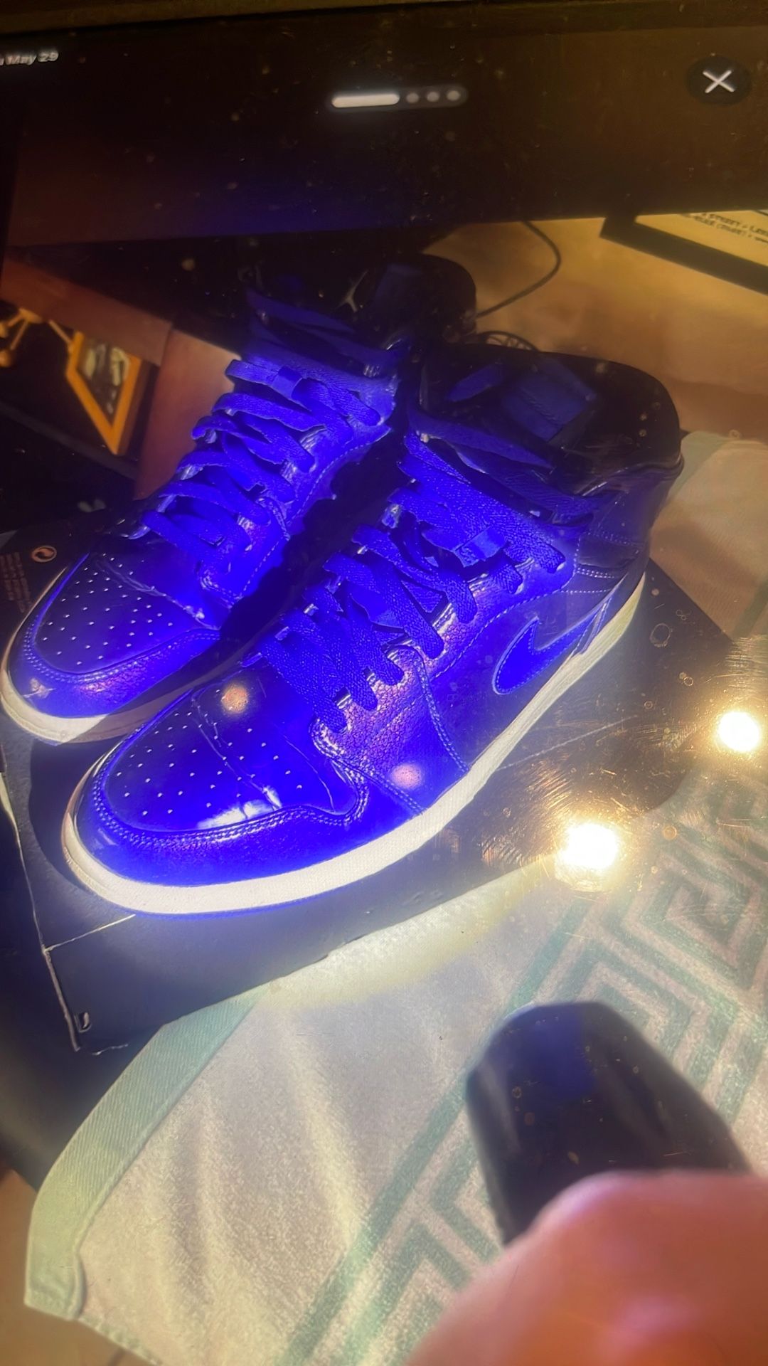 Nike Jordan 1 High Deep Patent Blue 