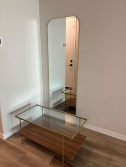 Glass Table and Mirror