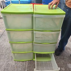 Free (2) 4-drawer plastic chest Call steve (contact info removed)
