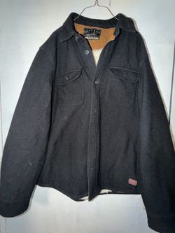 Large JACHS New York Wool Sherpa-Lined Jacket