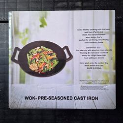 Wok Pre Seasoned Cast Iron 