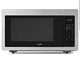 Microwave Whirlpool  1.6 Sensor Cooking - Black Stainless Steel