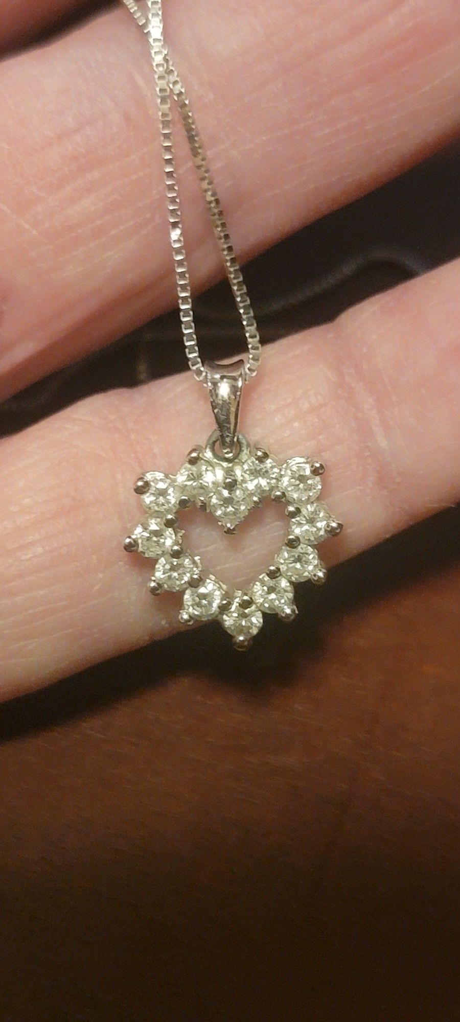 Heart Nacklace 14 K Diamonds 