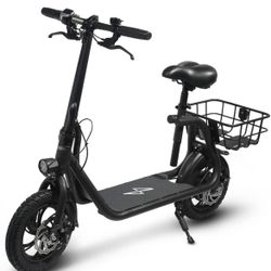 350W 36V 20 Miles Long-range Battery Foldable Easy Carry Portable Design, Adult Electric Bicycle Scooter Up to 15.5 mph Commuter Scooter, 12 in Tires 