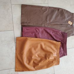 Leather Skirts Size 6 $5 Each 