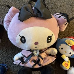 Hello Kitty Plushy + My Melody Backpack Brand New 