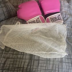 Boxing Gloves With Zipper Mesh Case