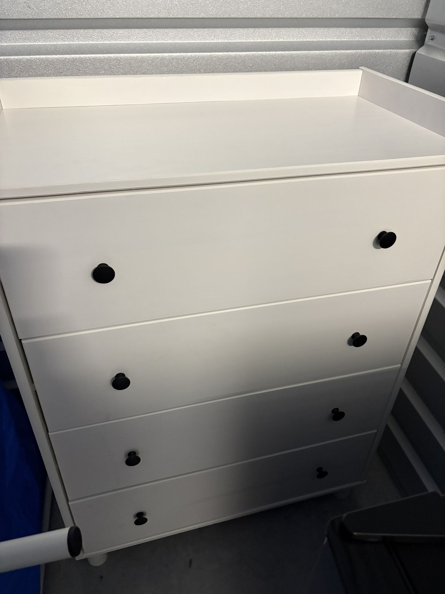 White Four Drawer Dresser