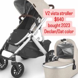 Vista V2 Uppababy Stroller Single To Double Baby Toddler 
