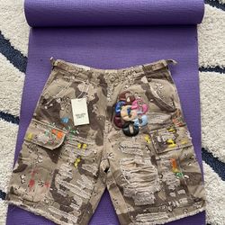 Gallery Dept PATCH CHOCOLATE CHIP CAMO CARGO SHORTS