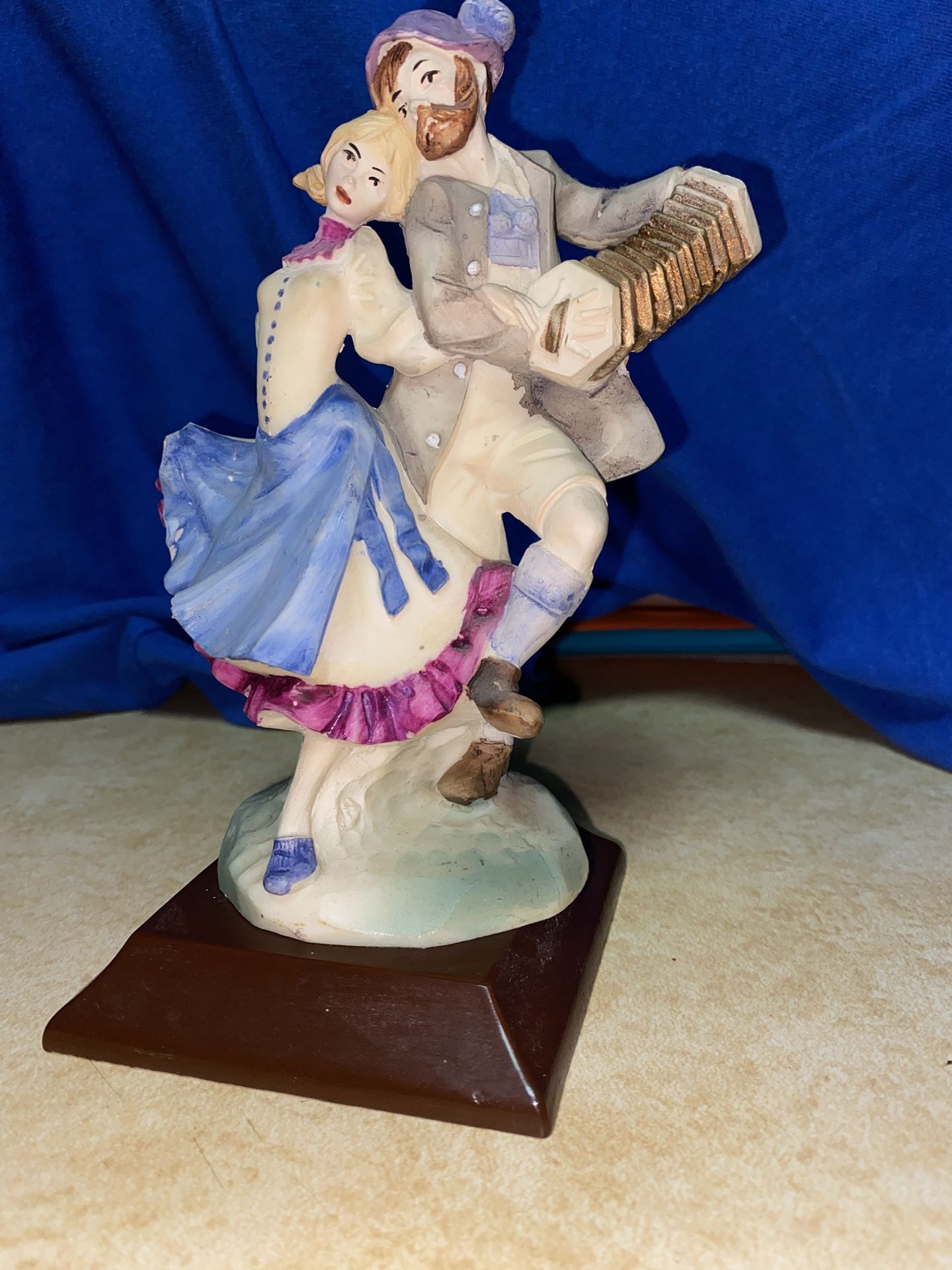 7 inch Dancers Alabaster Figurine Imported From Greece