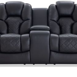 Panther Black Power Reclining Sofa 