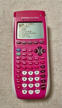 TI-84 Plus Silver Edition Graphing Calculator Hot Pink TESTED w/ Slide Cover