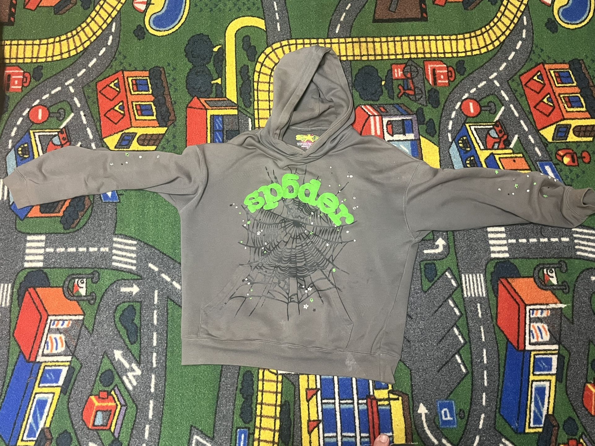 Grey Spider Hoodie