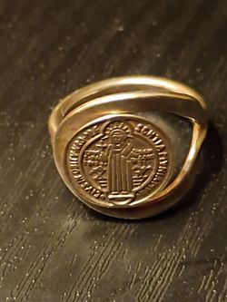 Saint Benedict medal ring,