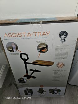 Tray With Wheels Easy Mobility- With Adjustable Height Fits Recliners And Sofas