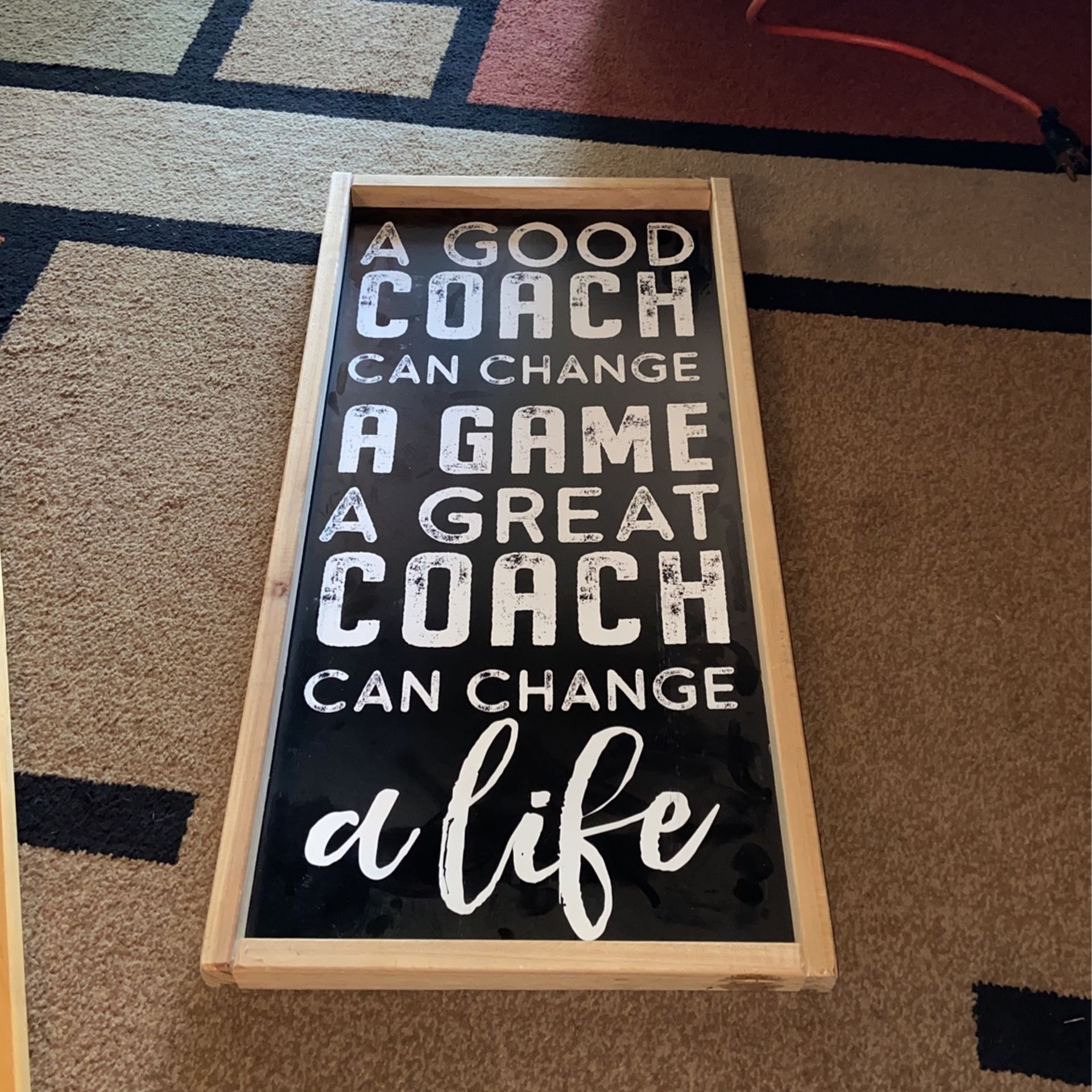 Coach Sign Hobby Lobby 17”x13”  