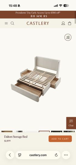 Castlery Dalton Storage Bed King Size Bed