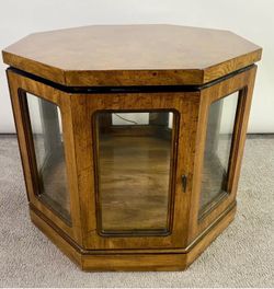 Mid-century modern burlwood side table
