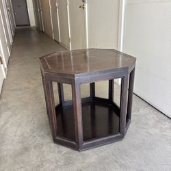 One solid wood  vintage octagon coffee table