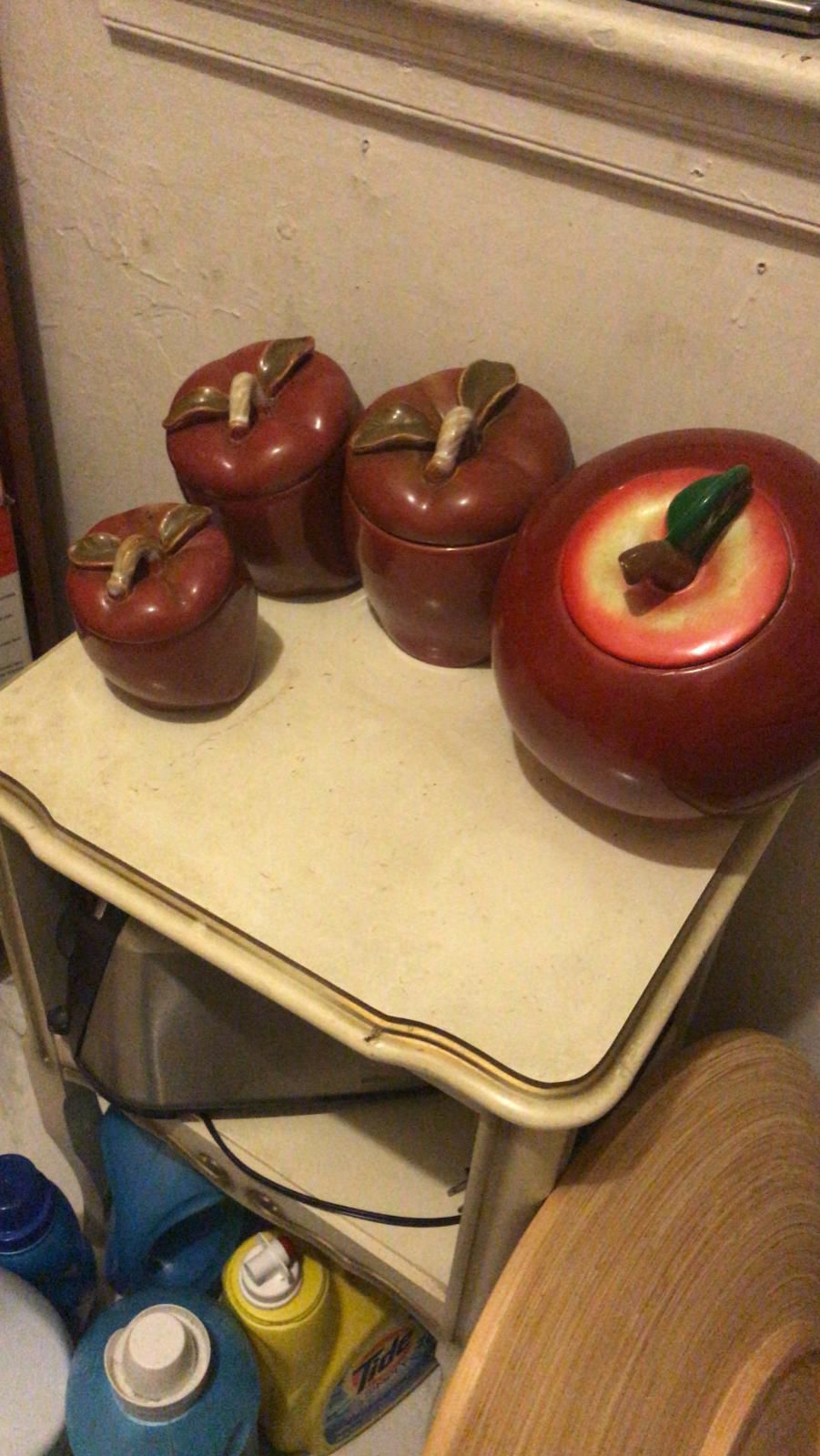 Apple kitchen canisters