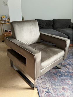Christopher Knight Home Kirkwood Modern Velvet Club Chair – Gray