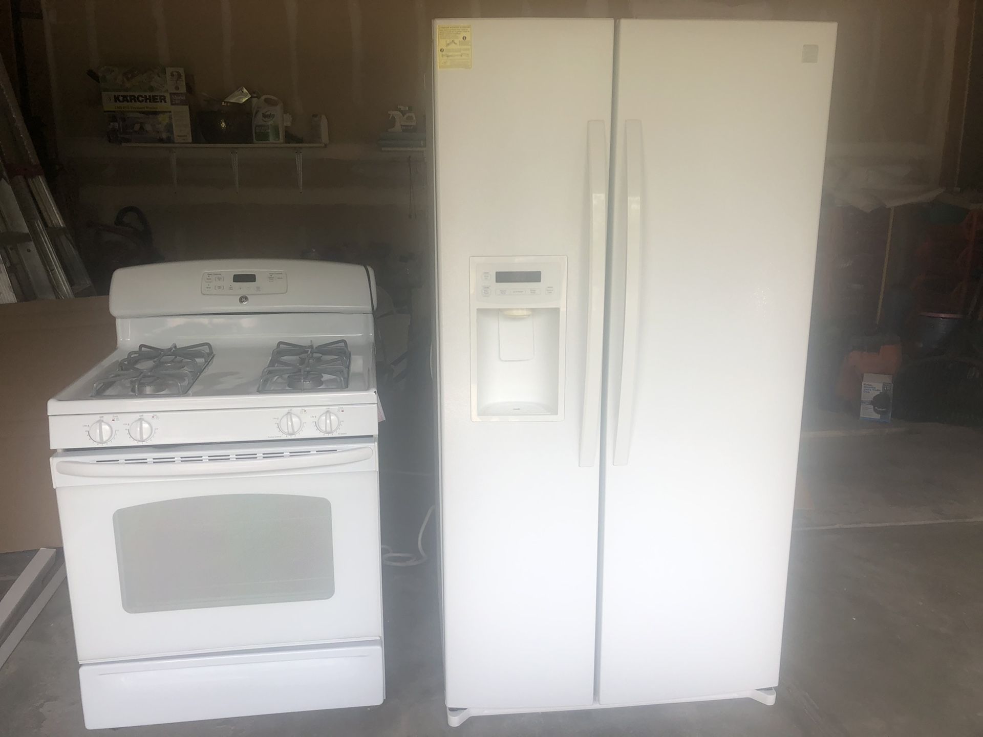 Set of 4 white kitchen appliances