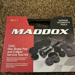 MADDOX 11 PIECE DISC BRAKE PAD/ CALIPER SERVICE TOOL KIT. 