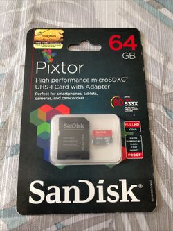 San Disk 64 GB Pictor Micro SDXC - NEW