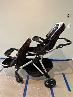 Mockingbird Single-to-Double Convertible Stroller, Black Windowpane