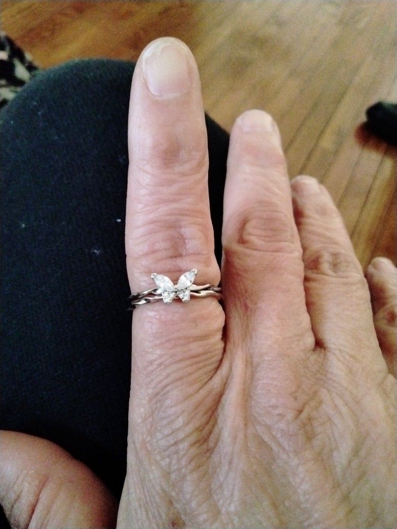 Butterfly Ring 925 Women Size 7