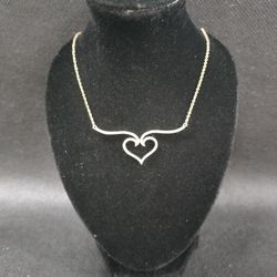 1.5 CT Diamond Heart Shaped Necklace 