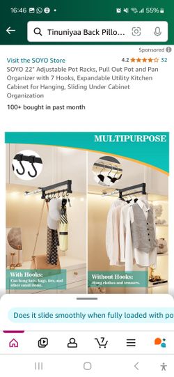 SOYO 22" Adjustable Pot Racks