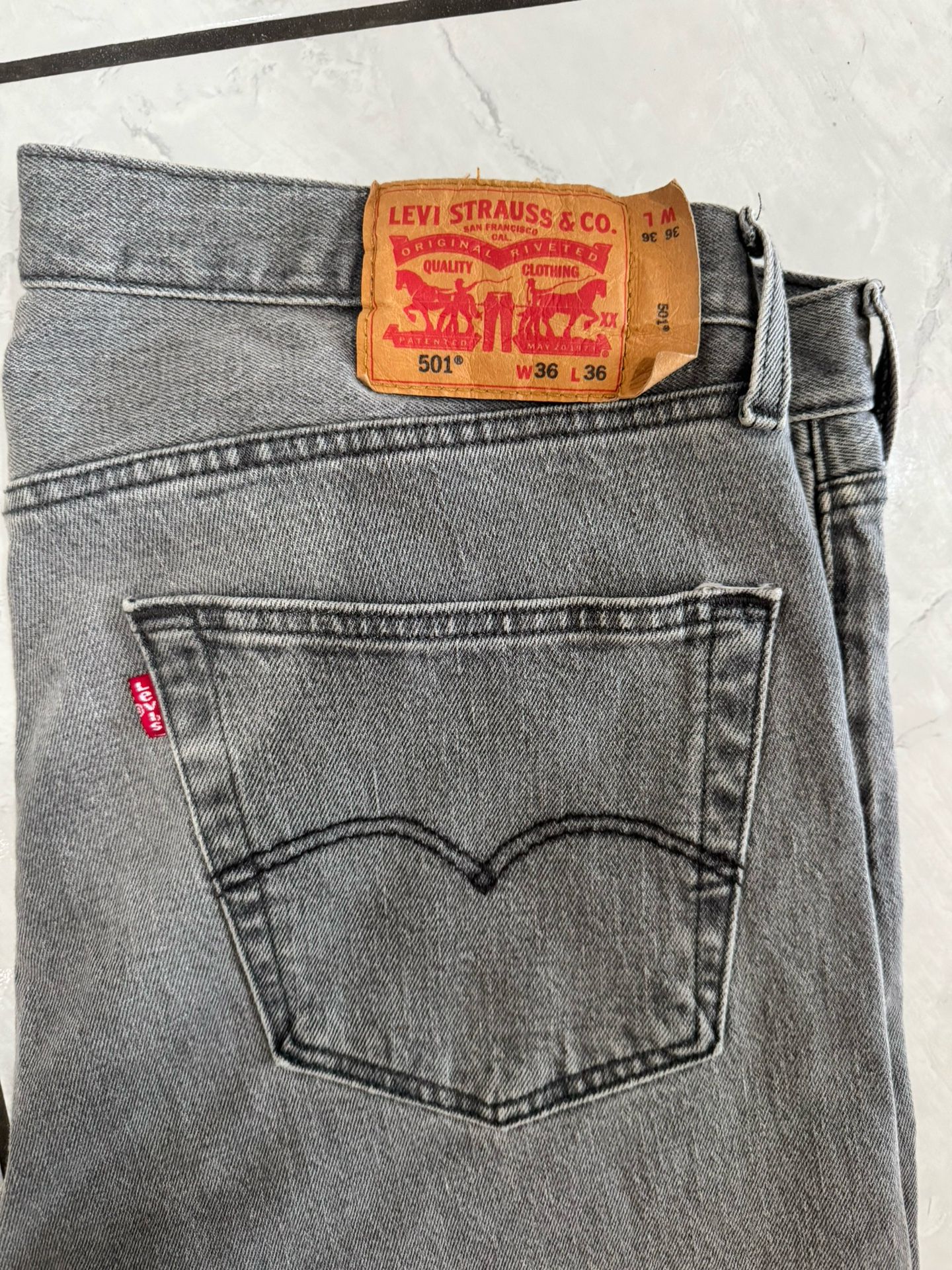Gray Levi’s 501