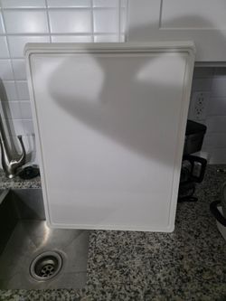 Large White Plastic Cutting Board