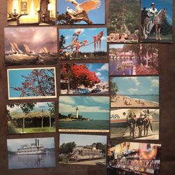 16 Vintage U.S. cities And Attractions Mainly Unused Postcards/Souvenirs 