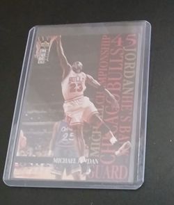 Michael Jordan card in a hard protective case.  $10