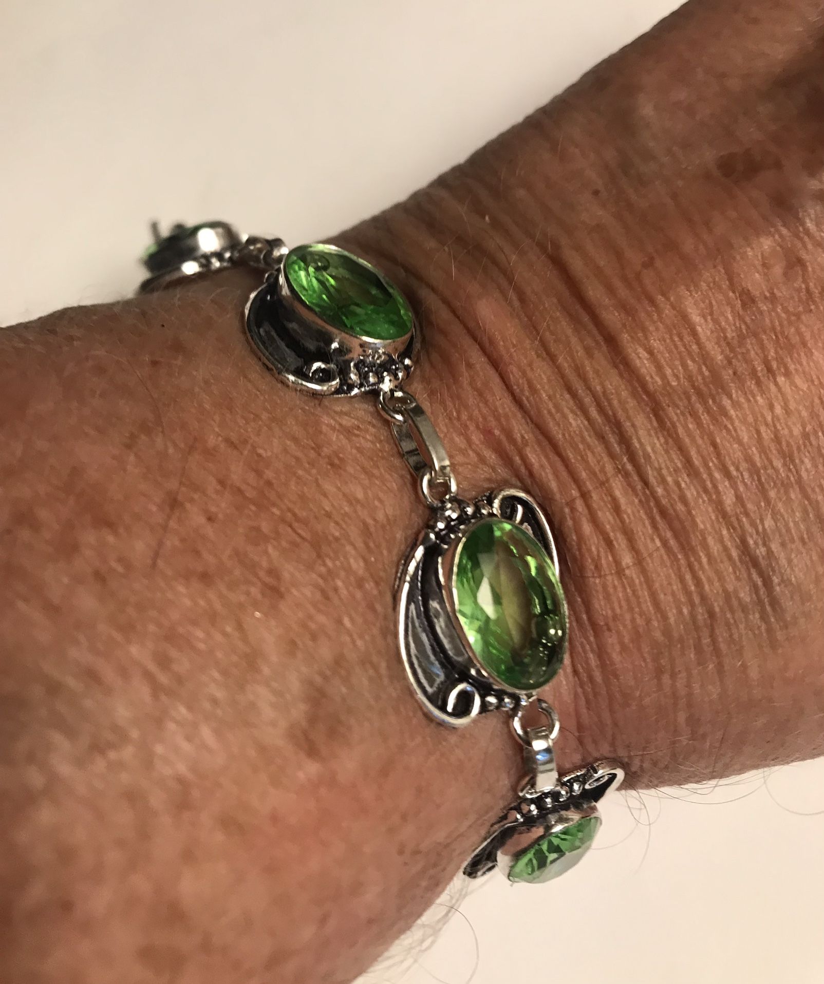 Peridot 925 Sterling Silver Bracelet