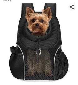 Pubibobi Dog Carrier Backpack Wearing Front and Back with Adjustable Straps Featured with Built in Adjustable and Long Waist Strap and Collar Hook