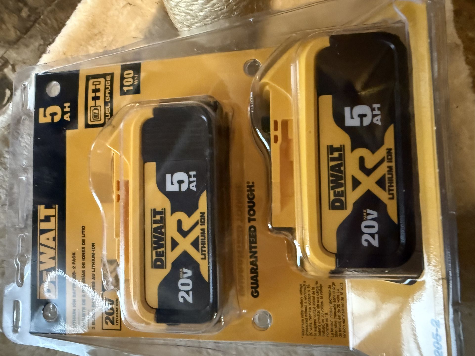 PRICE IS PER PACK. Two Brand New Two Packs Of DEWALT Batteries 