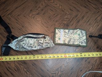 Dollar Money Fanny Pack Casual Hands-Free Wallets Waist Pack Phone Bag Carrying All Phones