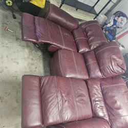 Red Power Recling Couch