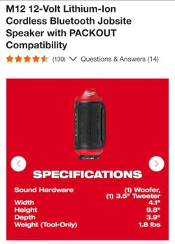 M12 Bluetooth jobsite speaker