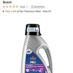Sealed Unopened   BISSELL 48oz Professional Cleaning Formula with Febreze: Carpet Cleaner Solution for Upholstery & Rugs, Spring Scent