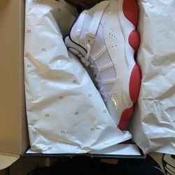 Air Jordan 6 Rings White University Red Black size 9M 