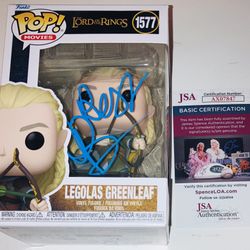 ORLANDO BLOOM SIGNED AUTOGRAPHED LEGOLAS GREENLEAF FUNKO POP #1577 JSA COA RARE!