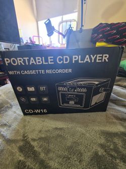Rechargeable CD Player Boombox Bluetooth Cassette Player Combo