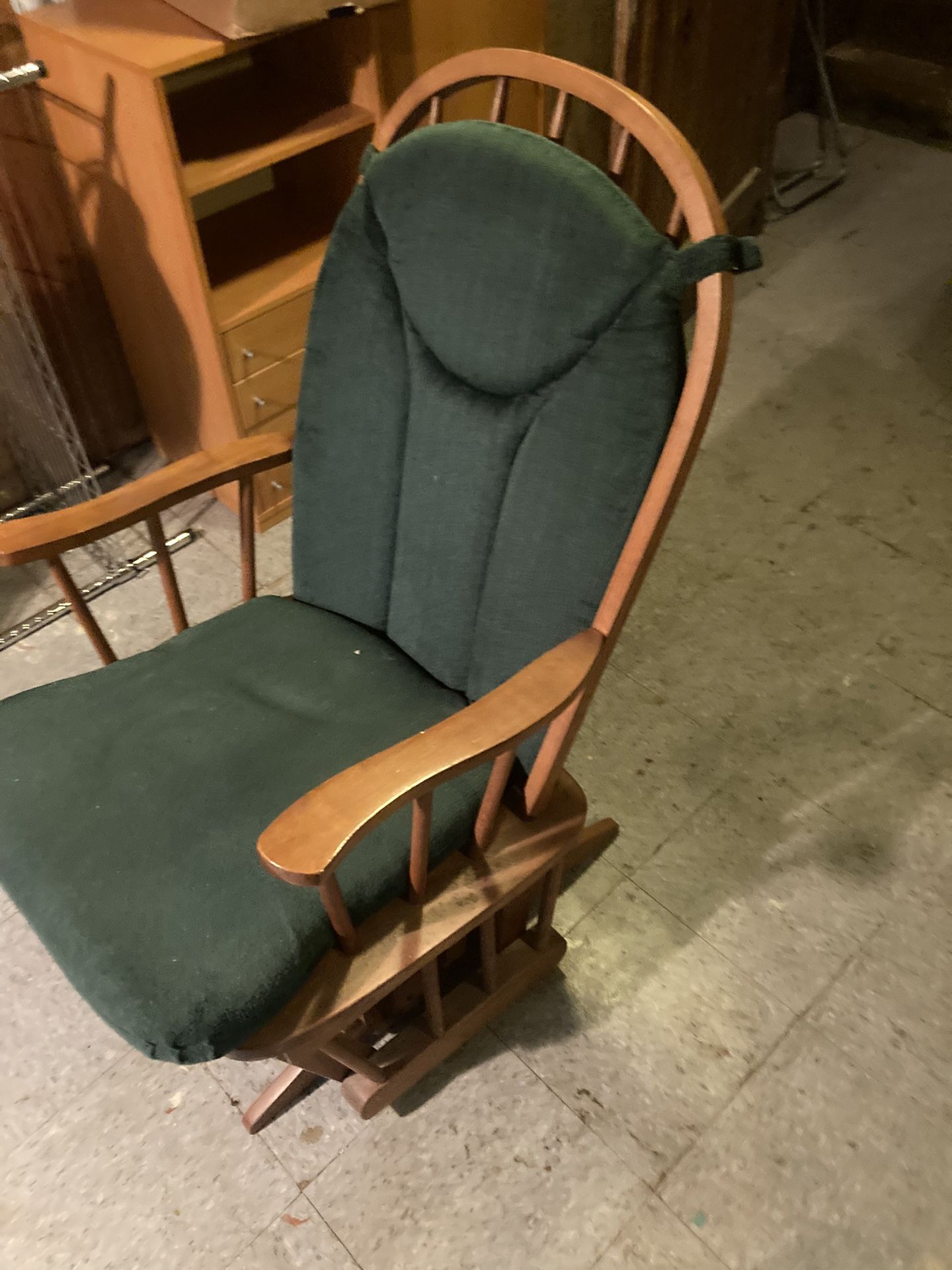 Comfy Wooden Rocking Chair with Cushion – Great Condition