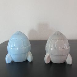 Rocket Ship Ceramic Decor
